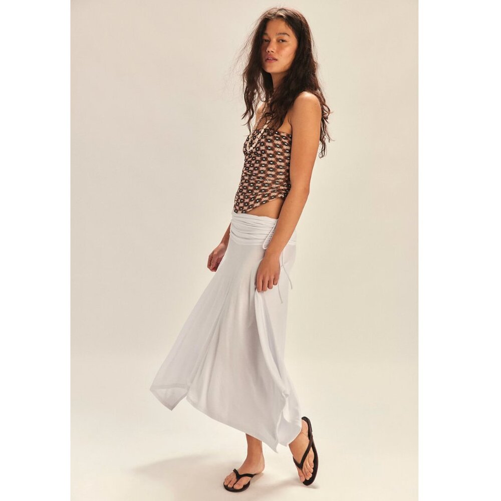 NWT Free People Zella Convertible Skirt & Dress - White MEDIUM